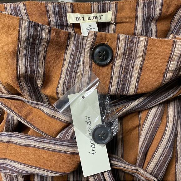 Francescas Mi Ami Button Front Paper Bag Tie Waist Skirt Small - Picture 3 of 6